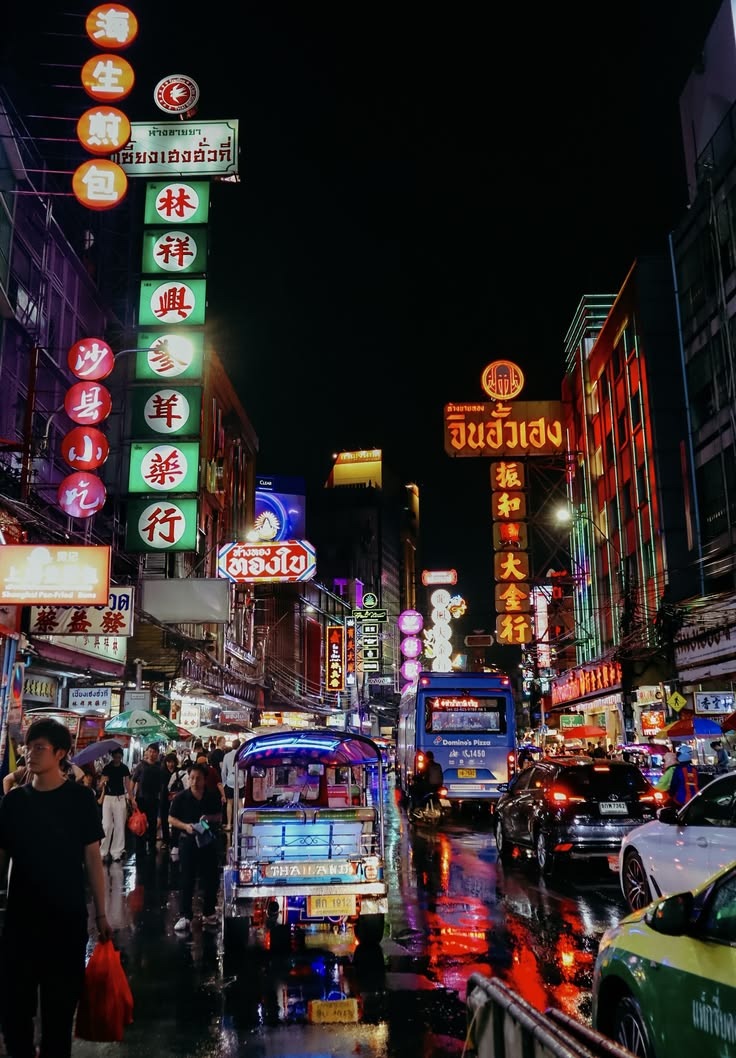 Chinatown de Bangkok entre neones